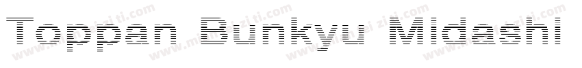 Toppan Bunkyu Midashi Gothic-Extrab字体转换